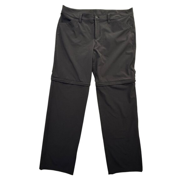 Eddie Bauer Womens 14 Guide Convertible Pants Zip Off Stretch Hiking Black - Picture 1 of 12